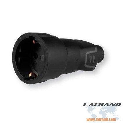 Couplage noir 2P+T 16A IP44 250V caoutchouté Legrand - 50343