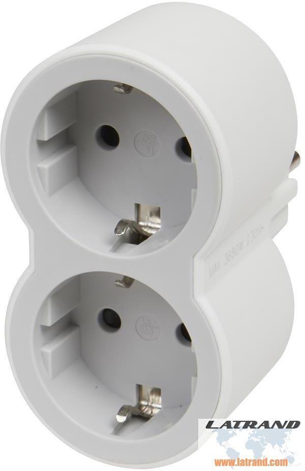 Προσαρμογέας πρίζας 2x Schuko λευκός NEW Legrand - 694516