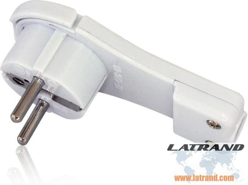 Щепсел плосък бял 16А 2P+T IP20 Commel - C290-501