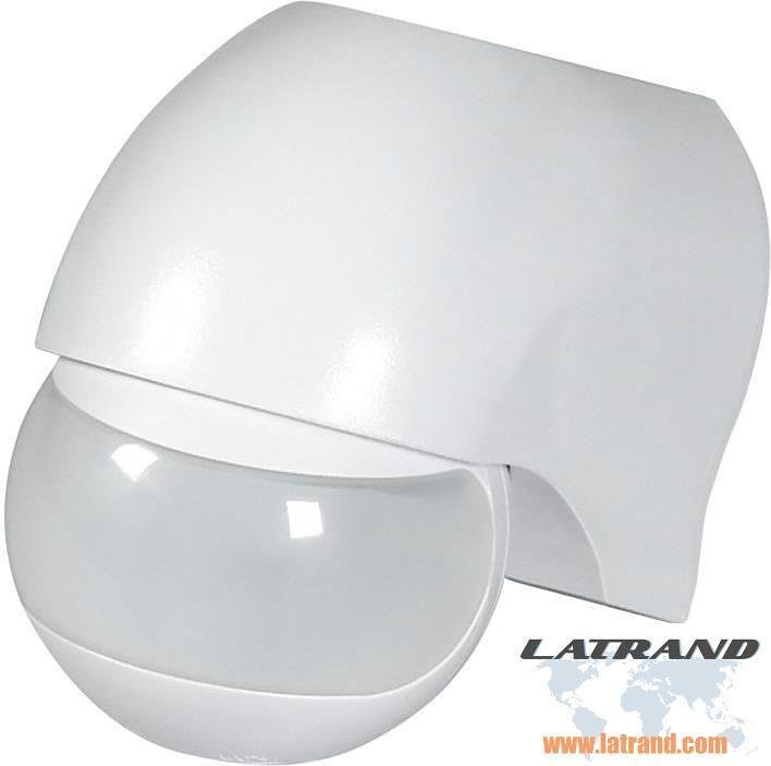 Senzor de mișcare PIR, pentru montaj de suprafață pe perete, 180°, rază 12m @ h=2.3m, IP44, alb, Commel - C310-101