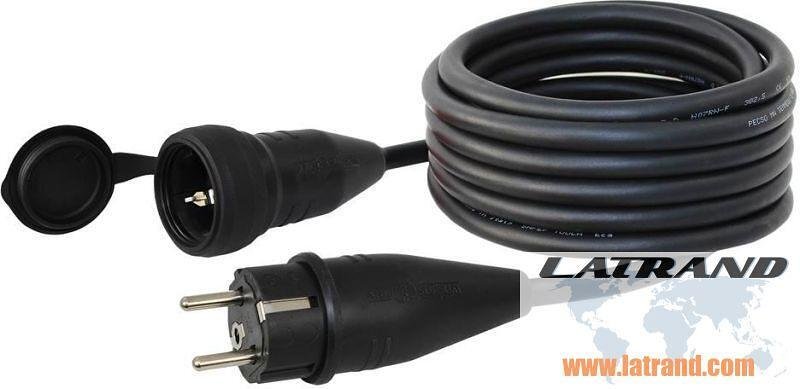 Prolunga 20 metri cavo nero H05RR-F 3x2.5mm2 IP44 Commel-C0652
