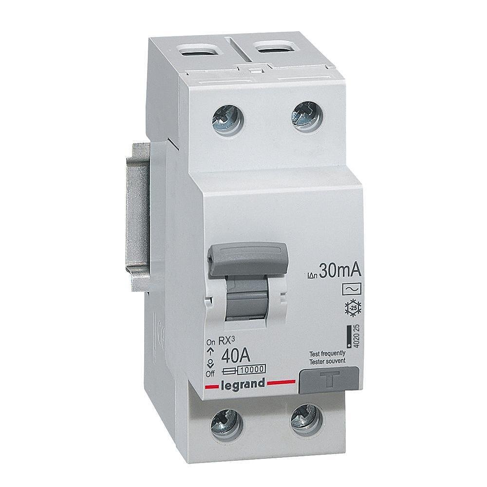 LEGRAND - RCD 2P 40A 30mA 6kA series RX3 ID AC 402025