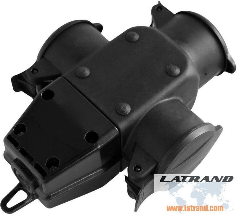 Coppia 3 x Schuko con coperchio a T IP44 16A gommato Commel - C240-501