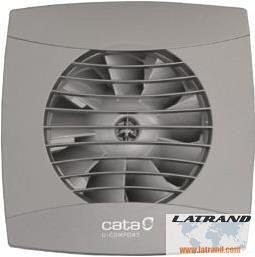 Ανεμιστήρας U Comfort-10 φ100mm 110m³/h, 8W, 26dB σετ με κλαπάνι χρώμα Ανοξείδωτο CATA, UC-10 Silver