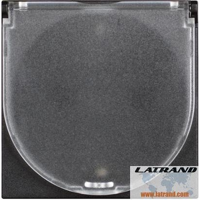 Steckkontakt SCHUKO 2P+E 2 Mod. 16A Kindersicherung mit Deckel IP20 Farbe Schwarz Classia Bticino - RG4141C