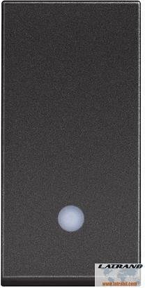 Single-Pole Switch with LED Indicator 1 Mod. 10A Black Classia Bticino - RG4001L