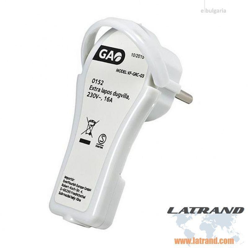 Βύσμα επίπεδο λευκό 16A 2P+T IP20 GAO - 0152H