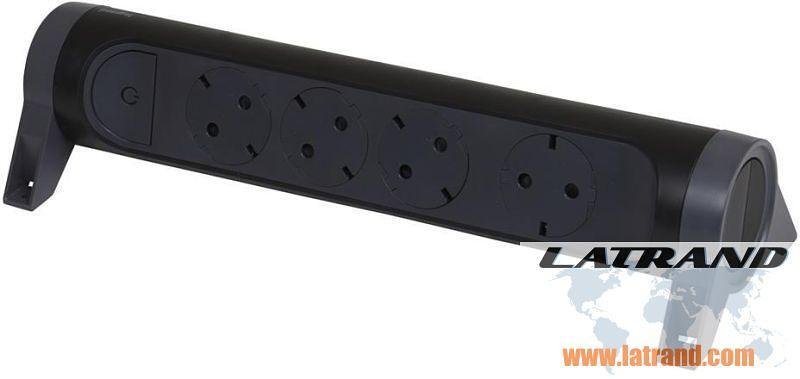 Regleta 4x2P+E sin cable Premium NEW Legrand 694545 NEGRO