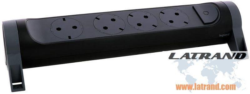 Regleta 4x2P+E sin cable Premium NEW Legrand 694545 NEGRO