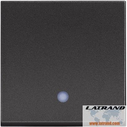 Single-Pole Switch with LED Indicator 2 Mod. 10A Black Classia Bticino - RG4001M2L