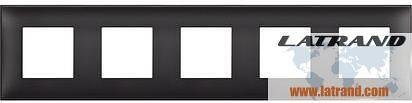 Frame SATIN BLACK 5x2 modules GERMAN STANDARD for mounting on support frames 5x2 modules Classia Bticino - R4802M5BG