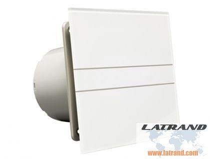 Ventilatore E-100GTH Hygro vetro bianco f100mm 115m3/h, CATA