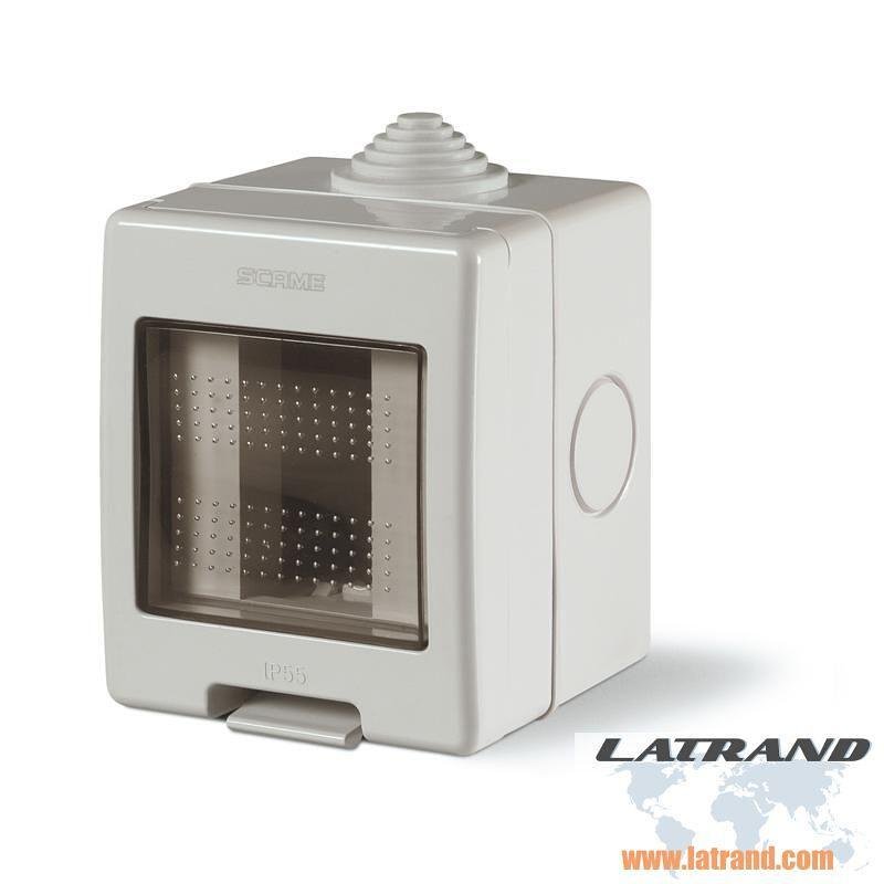 Interruttore monofase in scatola con membrana per montaggio a vista, IP55, serie Unibox, Scame - 136.5121-303
