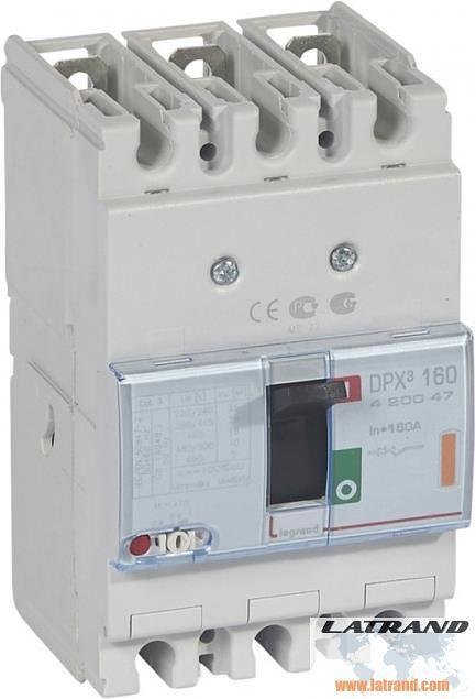 Disjunctor DPX3 160 TM 3P 160A 25kA reglabil (In x 0.8...1) Legrand - 420047