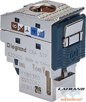 Connecteur Cat.6A STP 1x RJ45 Keystone TL Linkeo C /1 pc./ Legrand - 632905 PC1