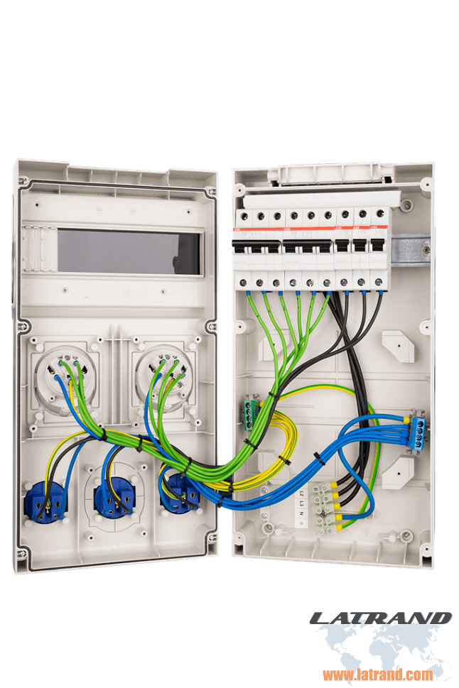 Panel 632.4520 Type A Assembled with Scame Industrial Sockets and ABB Current Protection - 632.4520-A