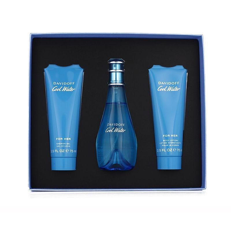 Davidoff - Cool Water for Women EDT 100 ml + SG 75 ml + BL 75 ml