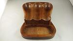 Stunning walnut wood pipe holder from the 1940s