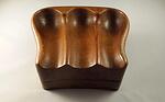 Stunning walnut wood pipe holder from the 1940s