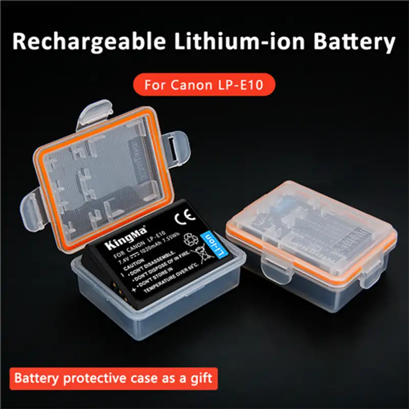 Batteria LP-E10 Per Canon - 1200mAh, 2 Pezzi, Compatibile Con EOS Rebel T3, T5, T6, T7, T100