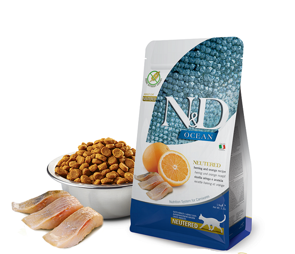 N&D OCEAN CAT HERRING ORANGE NEUTERED ADULT300 GR