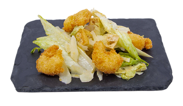 Цезар по оригинална рецепта с панко скариди