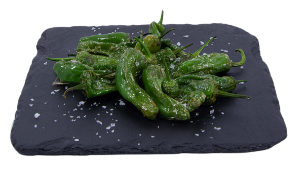 Пържени чушки "Падрон" със сол "Малдон"