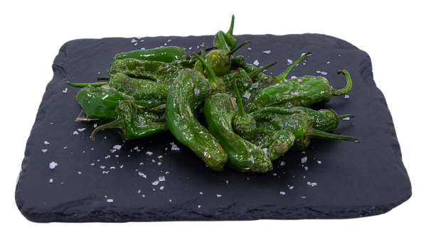 Пържени чушки "Падрон" със сол "Малдон"