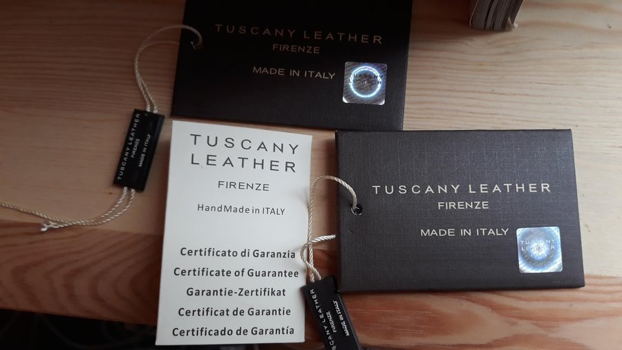 сертификат за автентичностна дамските чанти на марката Tuscany Leather