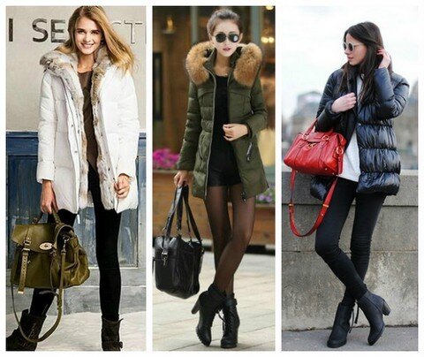 вариации на зимни якета и кожени чанти