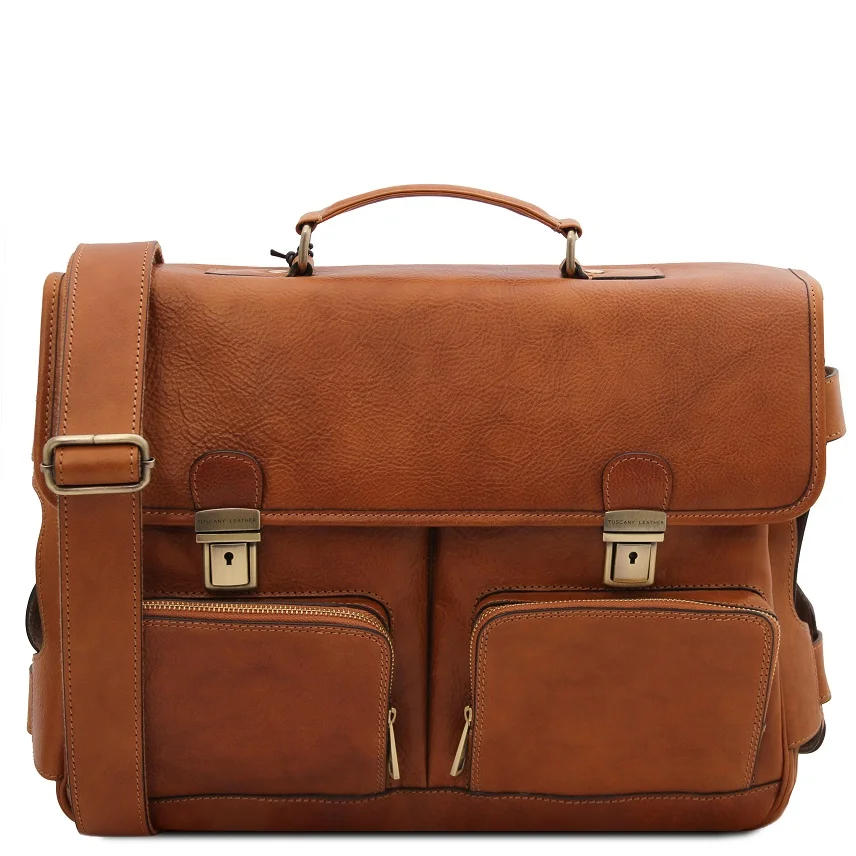 Италианска мъжка бизнес чанта от естествена кожа Tuscany Leather  VENTIMIGLIA TL142069