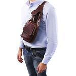 Мъжка чанта за през рамо от естествена кожа TL141352