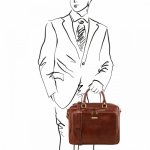 Италианска бизнес чанта за 15" лаптоп Tuscany Leather Pisa TL141660