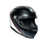 K6 AGV ECE MULTI MINIMAL PURE MATT BLACK/WH/RED