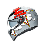 K3 SV AGV E2205 MULTI MPLK BUBBLE GREY/WHITE/RED