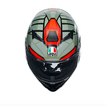 КАСКА K3 AGV E2206 - DECEPT MATT BLACK/GREEN/RED