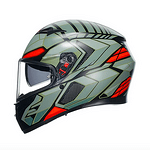 КАСКА K3 AGV E2206 - DECEPT MATT BLACK/GREEN/RED