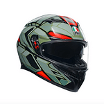 КАСКА K3 AGV E2206 - DECEPT MATT BLACK/GREEN/RED