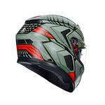 КАСКА K3 AGV E2206 - DECEPT MATT BLACK/GREEN/RED