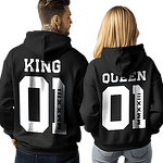 Hanorace pentru cupluri King and Queen 01