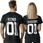 Tricouri pentru cupluri King and Queen 01