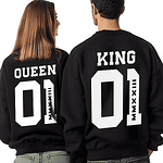 Bluze pentru cupluri King and Queen 01