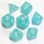 CHESSEX RPG DICE SET - CHESSEX - FROSTED TEAL/ WHITE