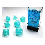 CHESSEX RPG DICE SET - CHESSEX - FROSTED TEAL/ WHITE