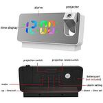 Настолен часовник с цветен цвят на цифрите и завъртане на проектора в 180 градуса