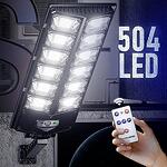 Външна соларна лампа с мощност 252W, 504 LED диоди, вградена литиево-йонна батерия и 3 режима на работа