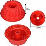 Силиконова форма за печене на кекс издържаща на температура от -40°C до 220°C с диаметър 24 см