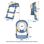 Детски адаптер за тоалетна чиния със стълбичка и 6 степени регулируема височина на крачетата