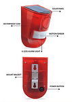 Слънчева инфрачервена аларма със сензор за движение и 110db сирена