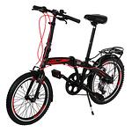 Сгъваем градски велосипед camp q10 foldable bike 20′, 7 скорости, чер – Черен с червено